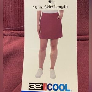 32 Degrees Cool Maroon Skirt